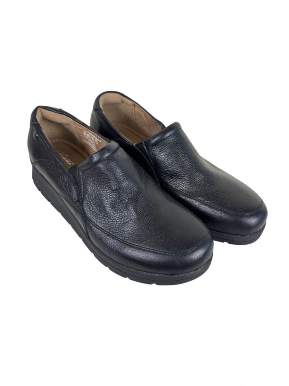 Cobbie Cuddlers‎ Dahlia Black Leather Memo Tech Comfort Slip On Loafers Size 9W
